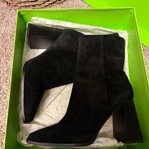 Ivette black suede booties